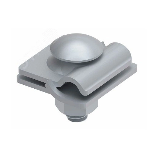 Соединитель с пластиной для крепения прутка 6-10 мм на металлоконструкциях и стальных листах до 5 мм. Материал - горячеоцинкованная сталь.