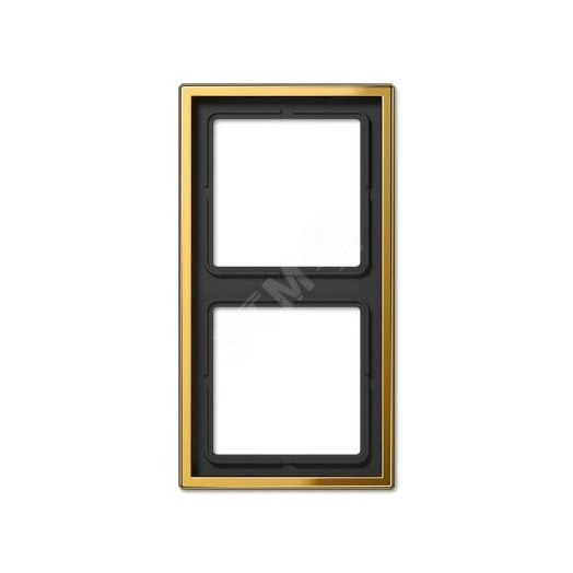 Рамка 2-я для горизонтальной/вертикальной установки  Серия- LS990  Материал- металл  Цвет- золото