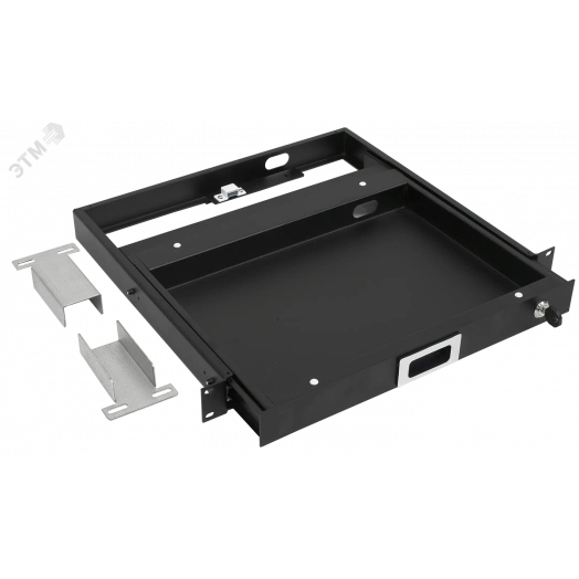 Полка выдвижная клавиатурная 19д 1U 400мм черная ITK by ZPAS