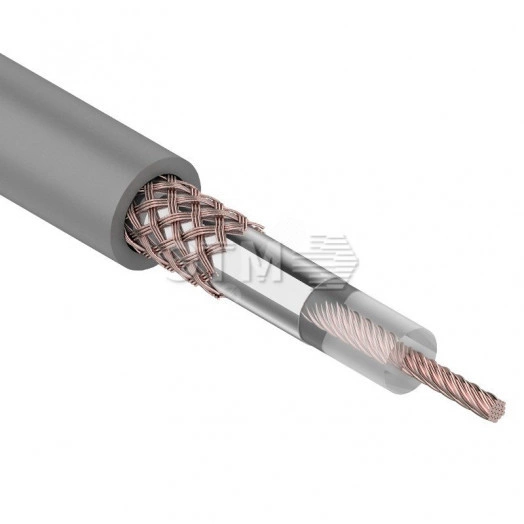 Кабель коаксиальный RG-58 A/U 50 Ом Cu/Al/Cu 64%  бухта 100м внутренний серый