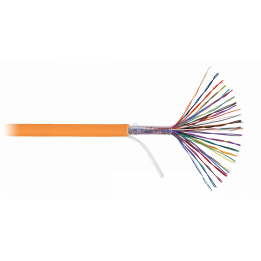 Кабель U/UTP 25 пар, Кат.5,однож, медь, 0,50мм, вну/вне., LSZH -40С, оранж, 500м