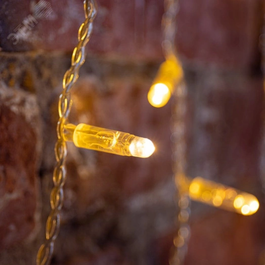 Гирлянда Светодиодный Дождь 2х1,5 м, эффект мерцания, прозрачный провод, 230 В, диоды цвет теплый белый