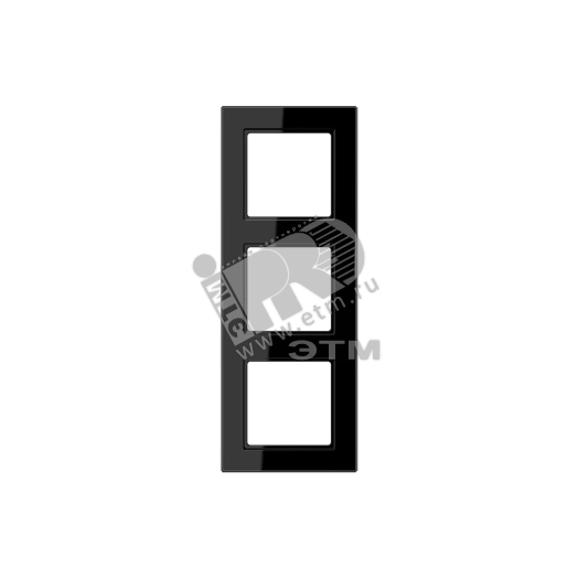 Рамка 3-я для горизонтальной/вертикальной установки  Серия- ACreation  Материал- дуропласт  Цвет- черный