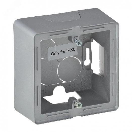 Valena LIFE Коробка наружная 1 пост алюминий