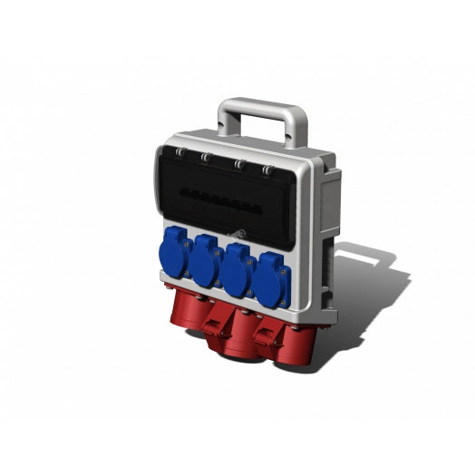 Устройство распределительное AlpenBox переносное пластик IP44 32A корпус 246х263х75 серый