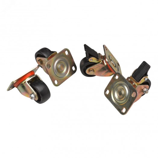 Комплект роликов, 2 шт с тормозом, 2 шт обычных, 150 кг на ролик DR-460000 DATAREX