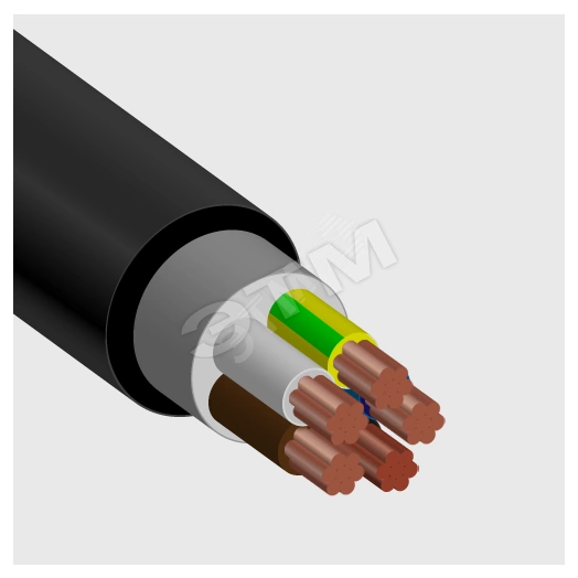 Кабель силовой ВВГнг(А)-LSLTx 5x50 мк(N, PE)-0.66