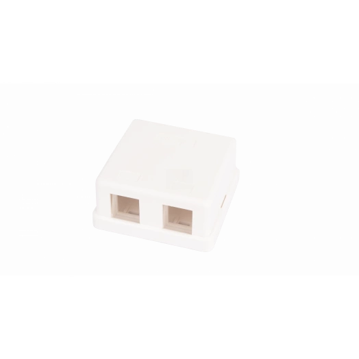 Корпус настенной розетки под 2 модуля Keystone белый 10 шт.