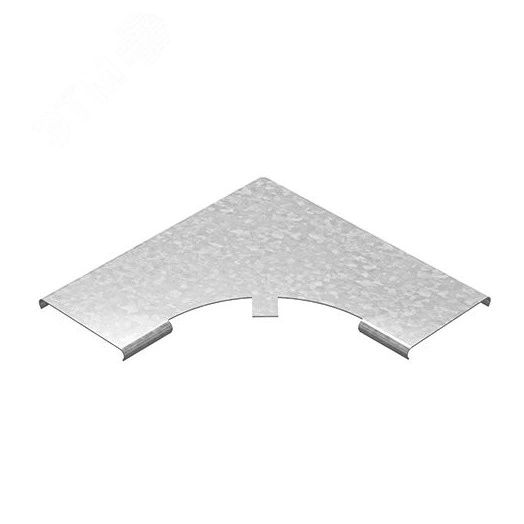 Крышка к углу плоскому плавному универсальному 90 град. к лотку 300, толщ. 1,0 мм, Сендзимир цинк
