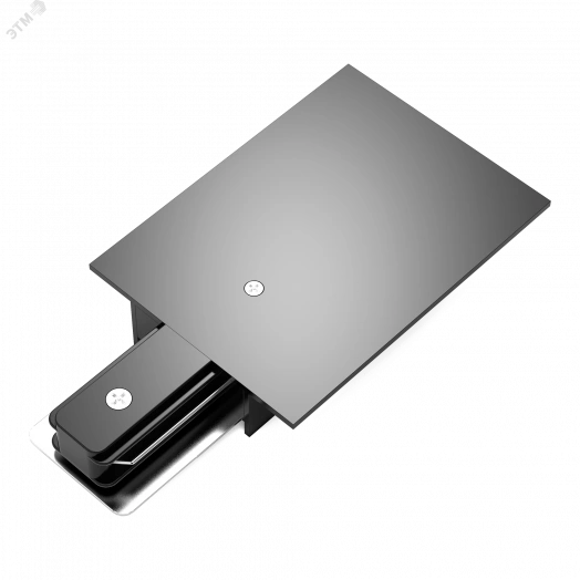 Адаптер питания однофазный для подключения встраиваемых трековых шинопроводов к сети черный Track Gauss