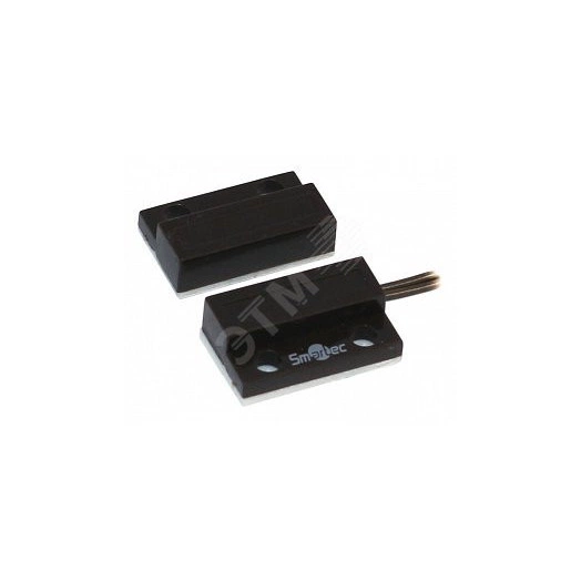 Датчик магнитоконтактный, НЗ, коричневый, накладной для деревянных дверей, миниатюрный, зазор 20 мм