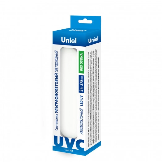 UGL-C10A-3W/UVСB WHITE Светильник ультрафиолетовый светодиодный компактный. Без озона, 275 нм.      Корпус белый. ТМ Uniel UL-00007477
