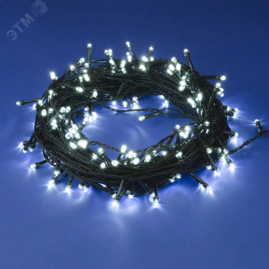 Гирлянда светодиодная 10м ULD-S1000-100/DGA WHITE IP20 100 светодиодов Белый свет Провод зеленый