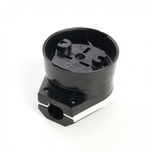 Вилка с розеткой для плит с/з, черный, Stekker