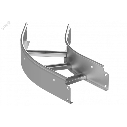Поворот горизонтальный LT 100х100-45 S=1,2мм R=600мм гор.оцинк.