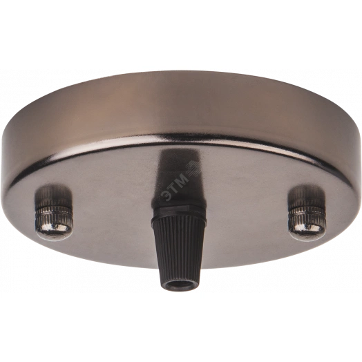 Потолочная база декоративная черный хром