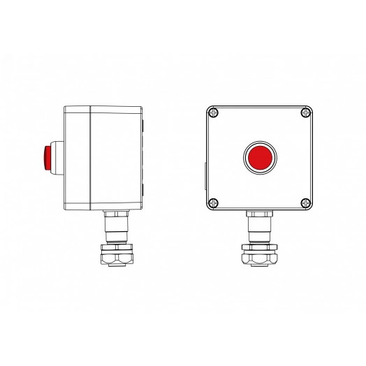 Взрывозащищенный пост управления из алюминияCPE-A-12-(1xLR(250))-1xKAEPM2MHK-20(C)1Ex d e IIC Т5 Gb / Ex tb IIIC T95°C Db IP66