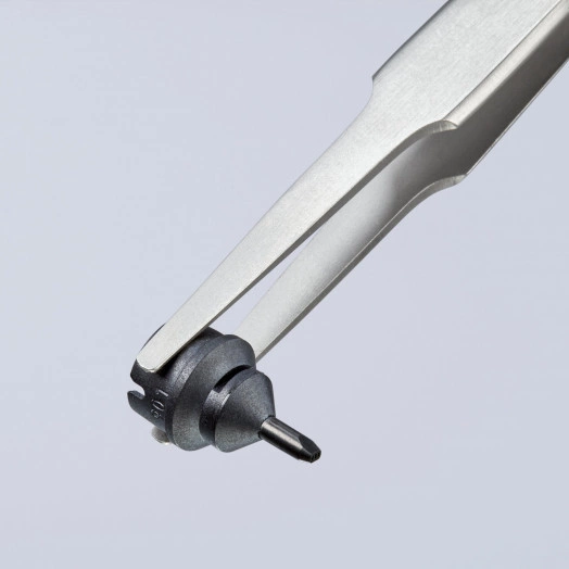 Пинцет захватный прецизионный гладкие скругленные губки 2 мм L-125 мм антимагнитный кислотостойкий нержавеющая хромоникелевая сталь KN-928418