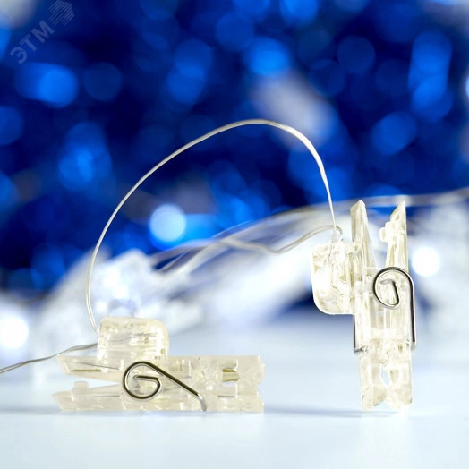 Гирлянда линейная Прищепки LED 2700К 4.5м USB