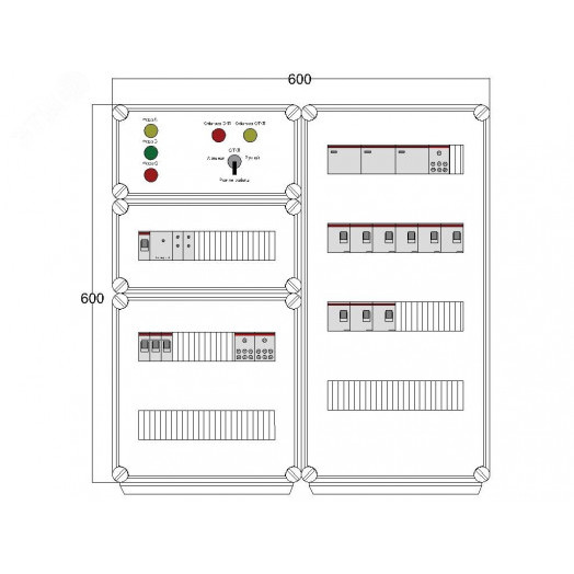 Щит управления электрообогревом DEVIbox HS 9x2700 D330 (в комплекте с терморегулятором и датчиком температуры)
