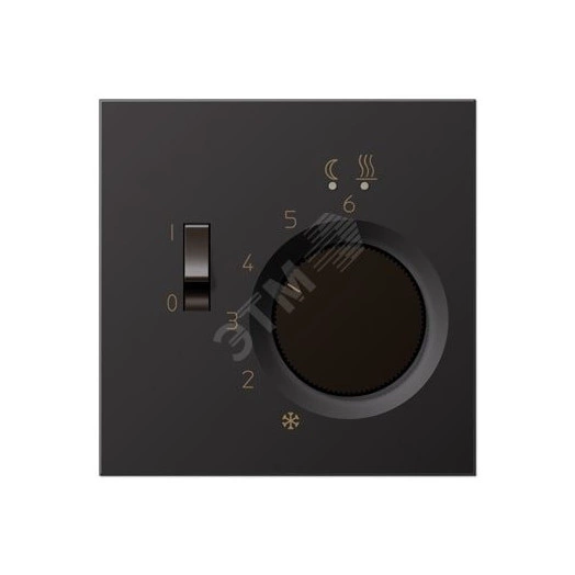 Накладка для регулятора подогрева пола   Серия LS990  Материал- металл  Цвет- алюминий дарк