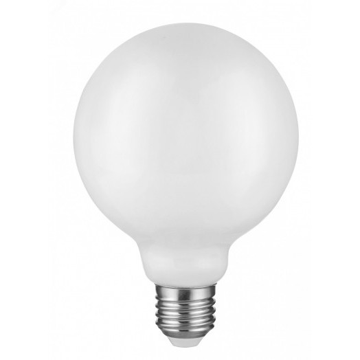 Лампа светодиодная F-LED G125-15w-827-E27 OPAL  (филамент, шар опал, 15Вт, тепл, E27) (20/240) ЭРА