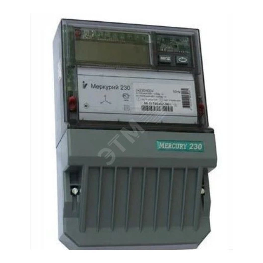 Счетчик эл.энергии Меркурий 230АRT-01PQRSIN       трехфазный многотарифный,5(60),кл.точ.1.0/2.0,Щ,  ЖКИ,IrDA,RS485, 2 Тарифа МСК+2