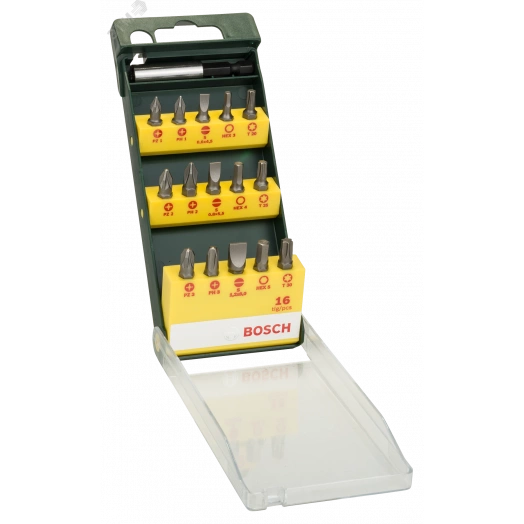 Набор насадок-бит (15шт) + универсальный держатель Promoline