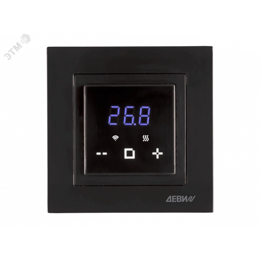 Терморегулятор для теплого пола ДЕВИ Classy программируемый c Wi-Fi, с датчиком пола, черный, 16А