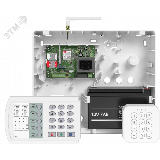 Прибор охранно-пожарный Контакт GSM-14А v.2 в корпусе под АКБ 7 Ач с microUSB