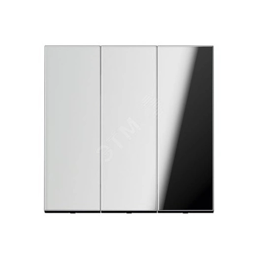 Клавиша 3-я для 3-х клавишных выключателей  без подсветки. Серия LS990  Материал- металл  Цвет- полированный хром