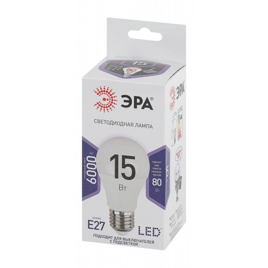 Лампа светодиодная LED A60-15W-860-E27(диод,груша,15Вт,хол,E27)