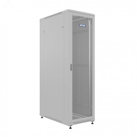 Шкаф напольный универсальный серверный NTSS R 22U 600х1000мм, 4 профиля 19, двери перфорированная и перфорированная, боковые стенки съемные, регулируемые опоры, разобранный, серый RAL 7035