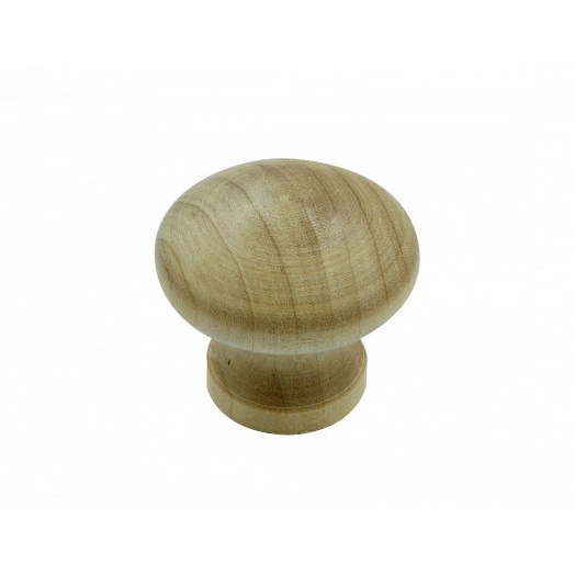 Ручка мебельная деревянная D28 кнопка классика (1 шт.)