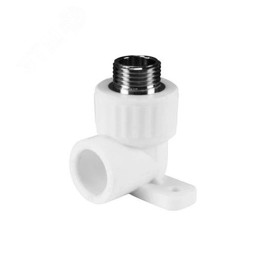 Угол с наружной резьбой (простое крепление) 25х3/4' (45/15)  БЕЛЫЙ