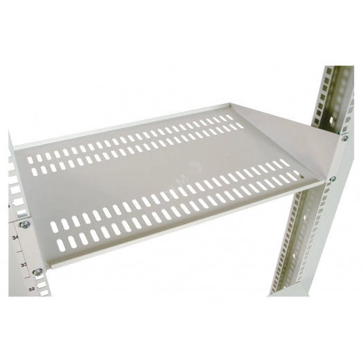 Полка перфорированная консольная 2U 300 мм черная