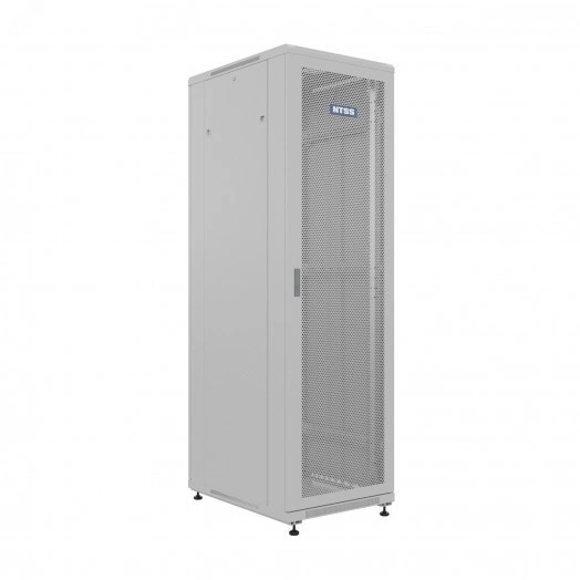 Шкаф напольный универсальный серверный NTSS R 42U 800х800мм, 4 профиля 19, двери перфорированная и перфорированная, боковые стенки съемные, регулируемые опоры, разобранный, серый RAL 7035