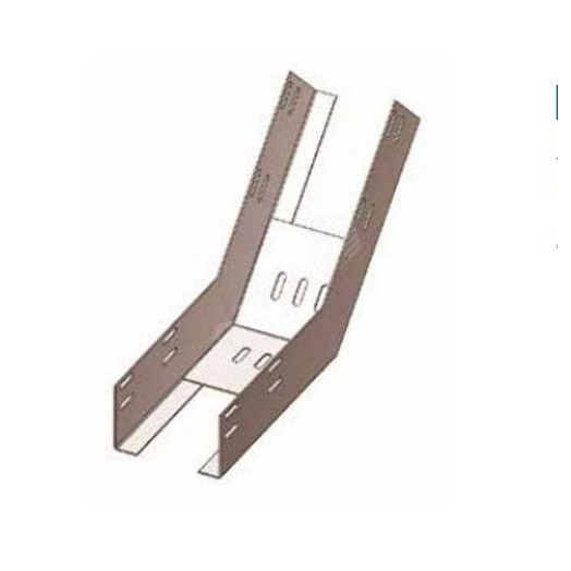 Лоток глухой КПГ 100х65-45 УТ1,5 для поворота трассы вверх на 45, оцинкованный лист, S1,0