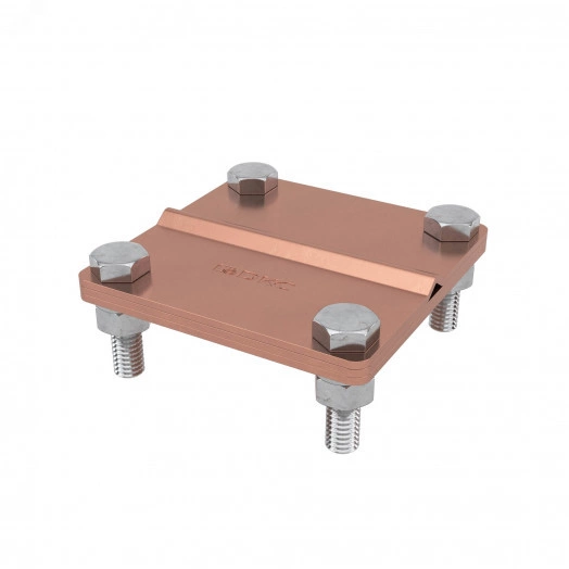 Соединитель пруток - полоса 57х80 мм медь