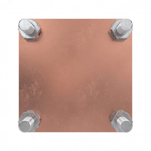 Соединитель пруток - полоса 57х80 мм медь