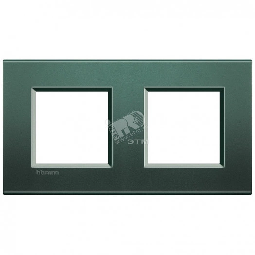 LivingLight Рамка прямоугольная 2 поста Зеленый шелк