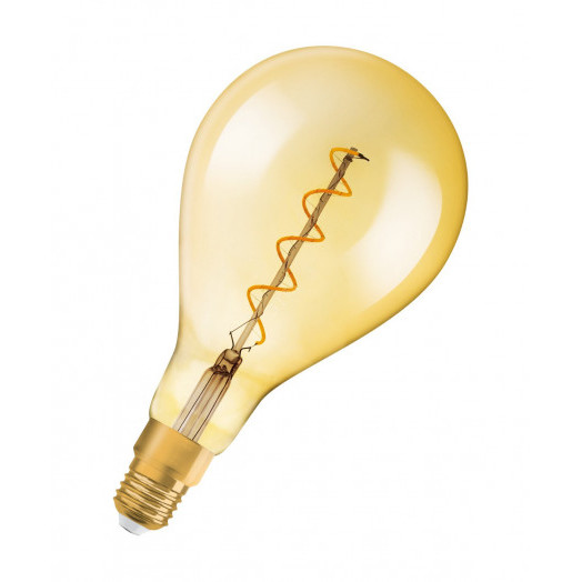 Лампа светодиодная LED 5W E27 Vintage 1906 CL A160,филамент, GOLD,теплый Osram