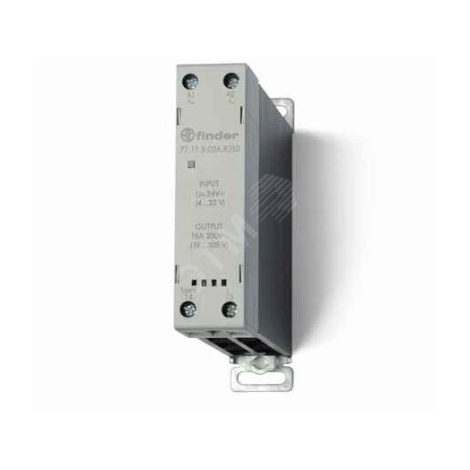 Реле модульное твердотельное выход 15А(24-280В АС) питание 24В DC произвольное включение 22.5мм IP20