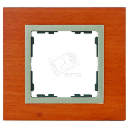 Рамка на 1 пост, S82N, вишня - шампань (дерево)