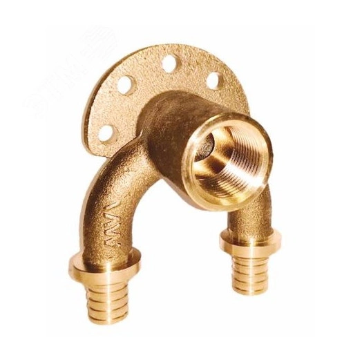 Колено двойное 16x1/2'x16 настенное