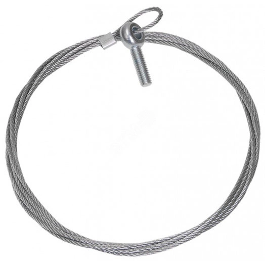 Трос стальной с рым-болтом М6 2м