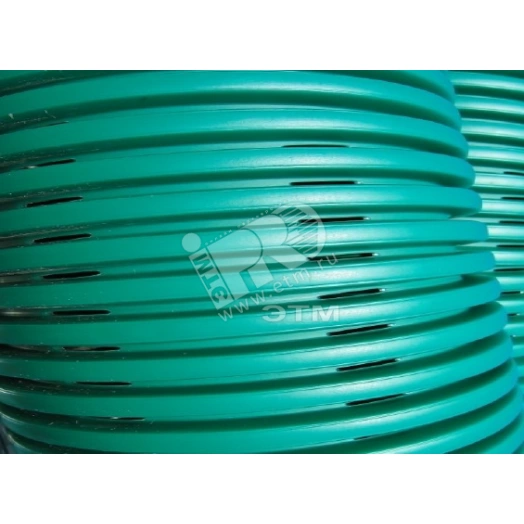 Труба гофрированная двустенная ПЭ дренажная SN6 б/ф зеленая диам.110 (50м/уп)