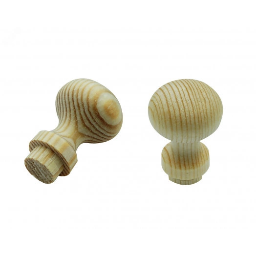 Ручка мебельная деревянная D22 с ножкой (2 шт.)