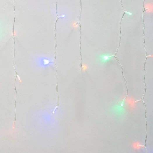 Бахрома светодиодная со статическим свечением 3м Соединяемая 200 светодиодов Разноцветный свет Провод белый ULD-B3010-200/SWK MULTI IP67