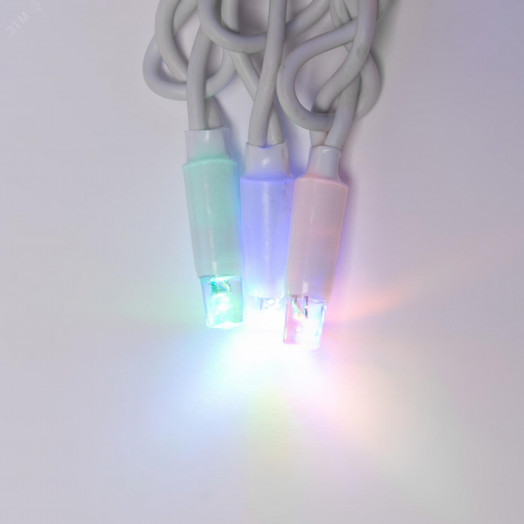 Бахрома светодиодная со статическим свечением 3м Соединяемая 200 светодиодов Разноцветный свет Провод белый ULD-B3010-200/SWK MULTI IP67